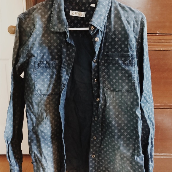 Patterned denim button down - Picture 2 of 2